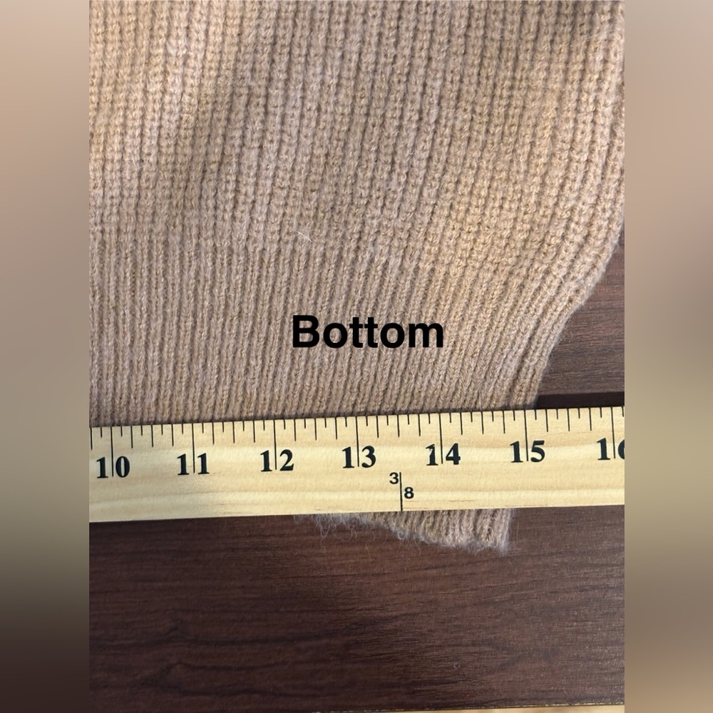 Hem & Thread Women's Brown Sweater With Buttons on Sleeve Size Small - Picture 10 of 10